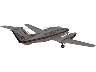 Beechcraft King Air B200C 3D Model