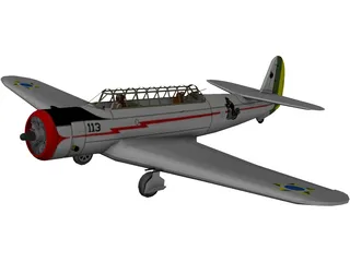 Vultee V-11GB (A-19) 3D Model