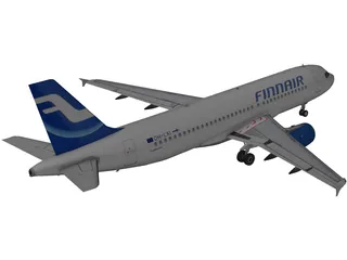 Airbus A320 FinnAir 3D Model