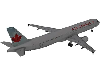 Airbus A321 Air Canada 3D Model