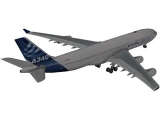 Airbus A340-200 3D Model