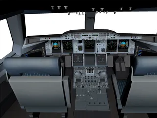 Airbus A380-800 Cockpit 3D Model