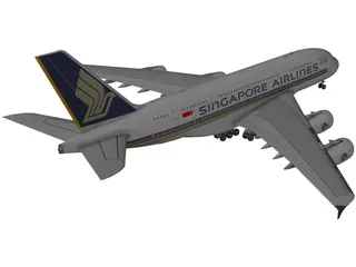 Airbus A380-800 Singapore Airlines 3D Model