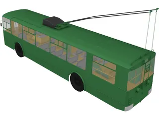 Trolleybus Russian 3D Model