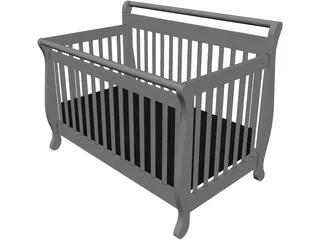 Baby Crib 3D Model