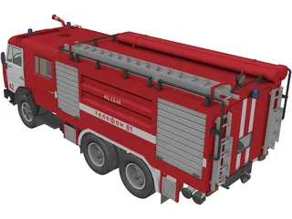 Kamaz Fire Truck 3D Model