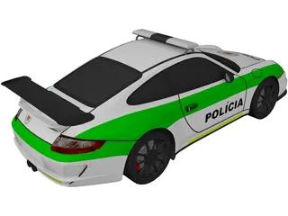 Porsche 911 Carrera GT3 RS Police 3D Model