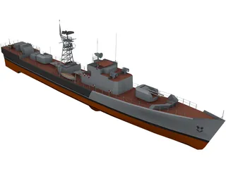 Mirka II Frigate 3D Model