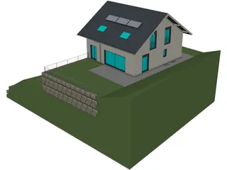 Detached House 3D Model