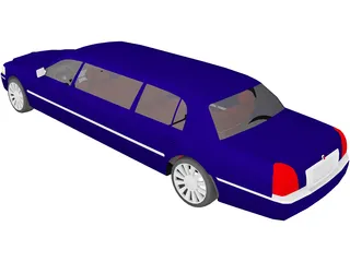 Lincoln Town Limousine (2003) 3D Model