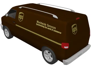 Dodge Ram Van (UPS) 3D Model
