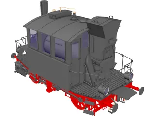 Steam Locomotive 3D Model