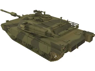 M1 Abrams Main Battle Tank 3D Model