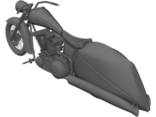 Custom Chopper 3D Model