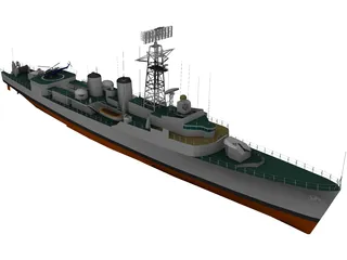 Ashanti Frigate 1962 3D Model