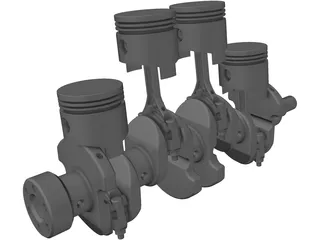 Crank Assembly 3D Model