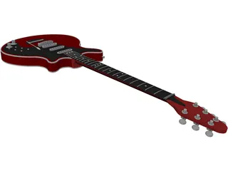Brian May Red Special Guitar 3D Model