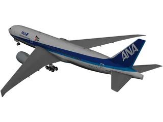 Boeing 777-200 Ana 3D Model