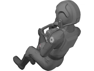 Air Force Pilot 3D Model