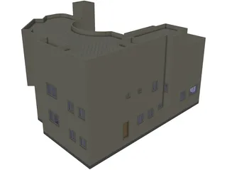 Villa 3 Floors 3D Model