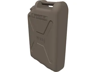 Military Watercan 3D Model