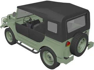 Volkswagen German Military Car 3D Model