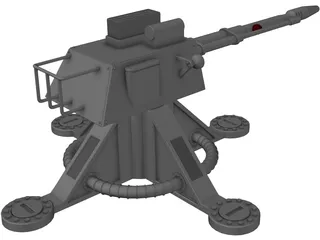 105mm Turret 3D Model