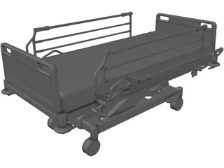 Hospital Bed 3D Model