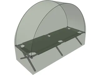 Folding Bed 3D Model