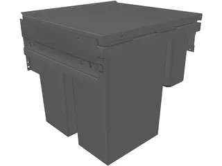 Sliding Garbage Cans 3D Model