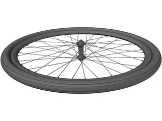 Front Wheel Bicycle 28 3D Model