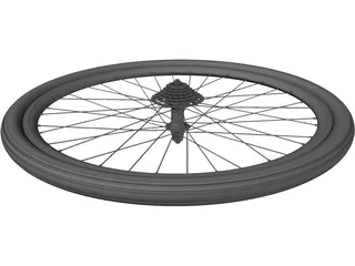 Wheel Rear Bicycle 28 3D Model