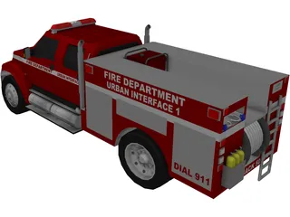 Ford F650 Firetruck 3D Model