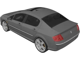 Peugeot 407 (2009) 3D Model