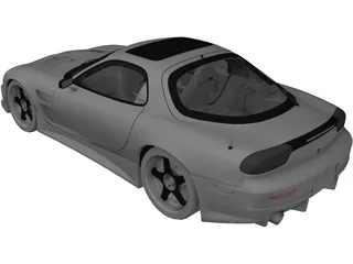 Mazda RX-7 FD3S Tuned 3D Model