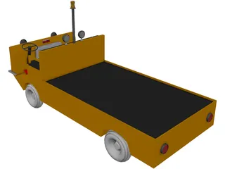 Cushman Utility Cart 3D Model