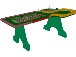 Roulette Table 3D Model