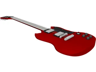 Guitar SG Gibson 3D Model