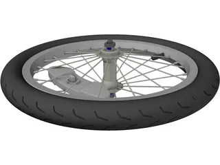 Wheel Bike Spoked 3D Model