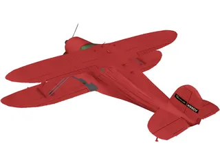 Beechcraft 17 Staggerwing 3D Model