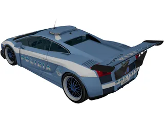 Lamborghini Gallardo Italian Police 3D Model