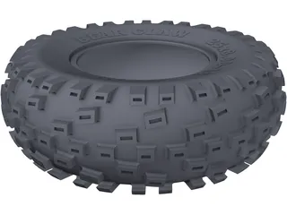 Tire 12x6 inch 3D Model