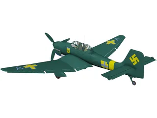 Junkers Ju 87B-1 Stuka 3D Model