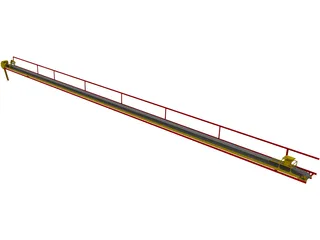 Grain Conveyor Belt 3D Model