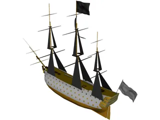 Galleon 3D Model