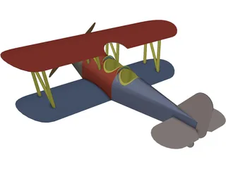 Mickys Doppeldecker Airplane 3D Model