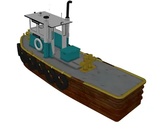 Tender Boat 3D Model