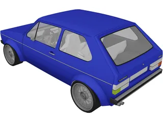 Volkswagen Golf MK1 (1978) 3D Model