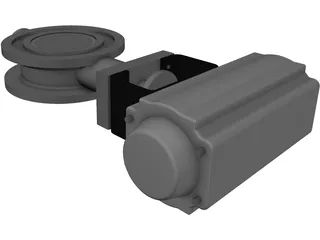 Butterfly Valve 3D Model