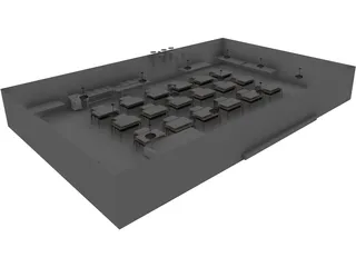 Elementary School Classroom 3D Model